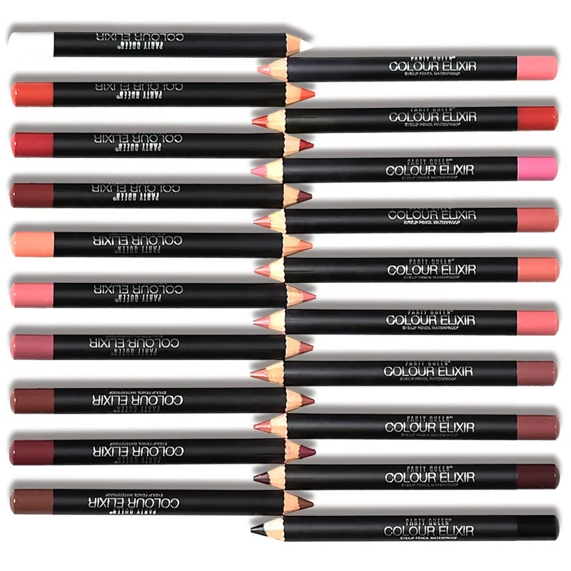 Деревянный карандаш подводка для губ водостойкая помада леди мягкий увлажняющий