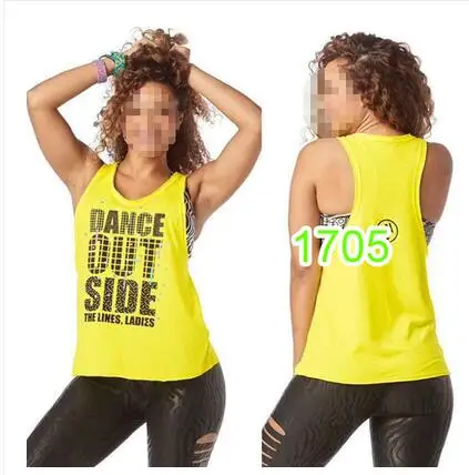 T1705 yellow FIT FUNKY женская Трикотажная хлопковая одежда спортивный жилет для бега одежда футболка топы жилет одежда T1705 - Цвет: T1705 yellow