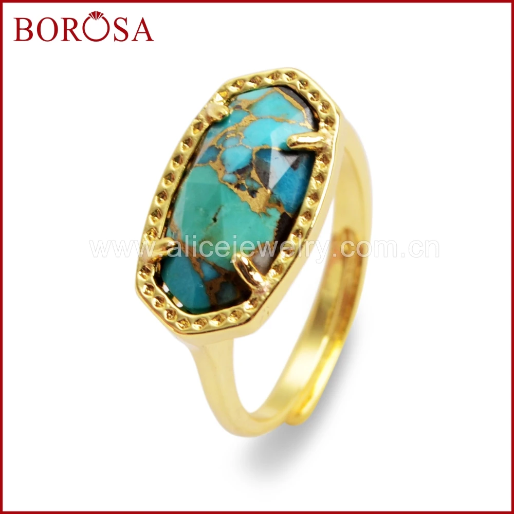 BOROSA 5 шт золотистого цвета ободок коготь шестиугольник натуральный многовид
