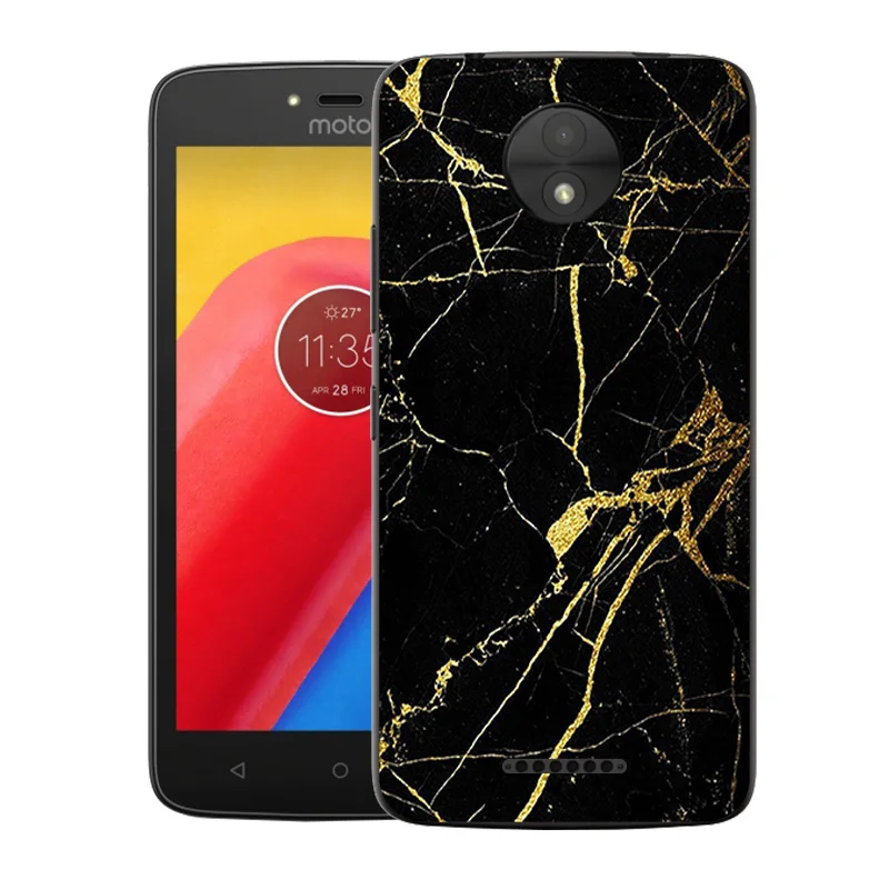 Чехол для Motorola Moto C мягкий чехол из ТПУ с мраморным принтом Ультратонкий XT1750 |