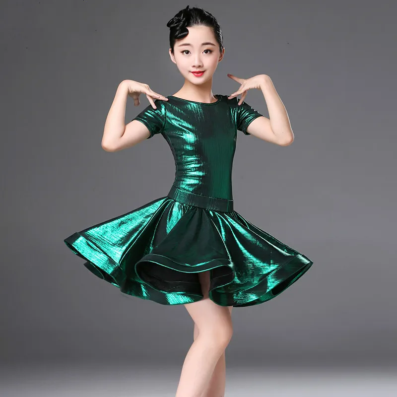 Новое Детское платье для латинских танцев костюм летняя одежда