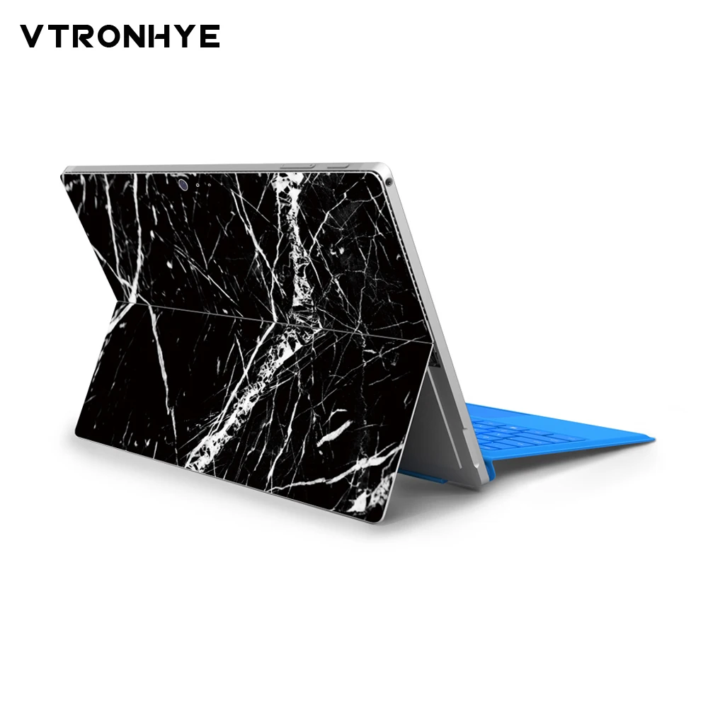 Новая черная мраморная виниловая наклейка s для microsoft Surface Pro 6 полное заднее покрытие наклейка для ноутбука для Surface Pro 4 5