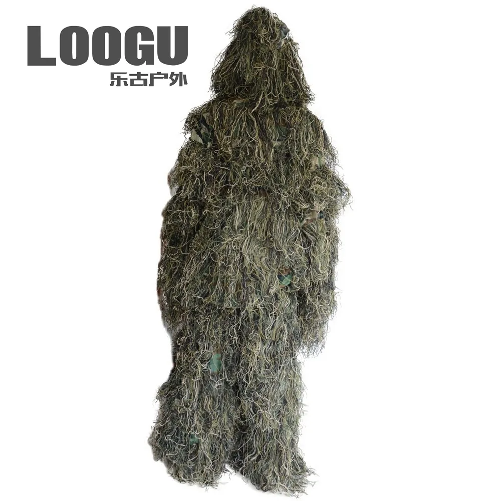 Камуфляжный костюм Ghillie снайперский охотничий для леса 3D Маскировка Униформа
