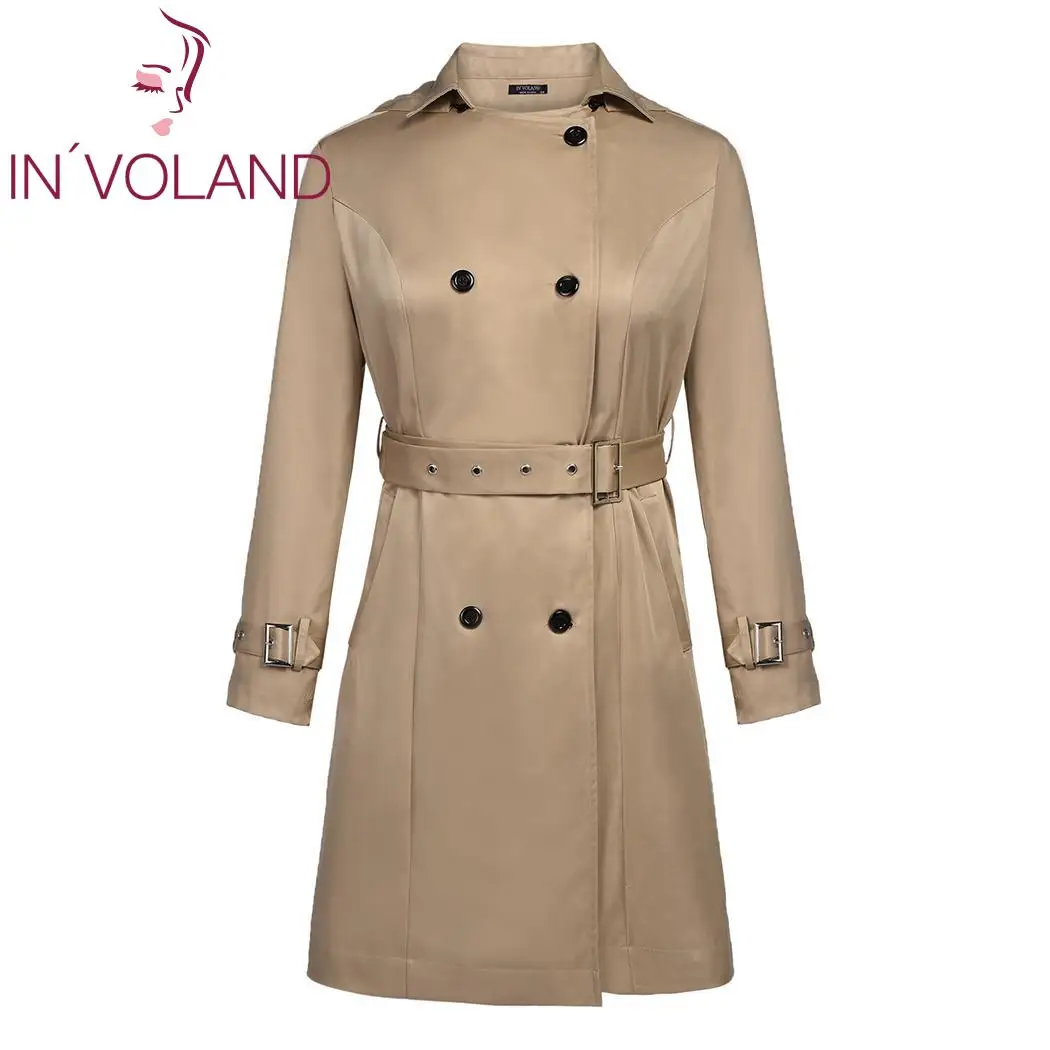 IN'VOLAND/Модная Осенняя женская верхняя одежда однобортный Повседневный женский