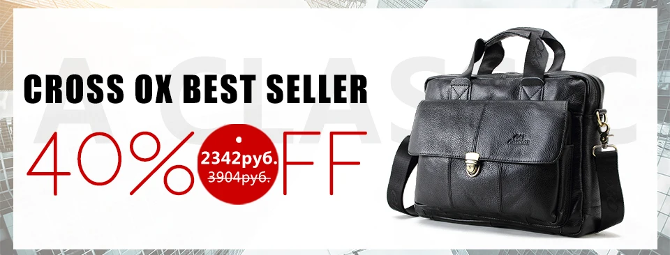 CROSS OX Business Men Genuine Leather Bag Natural Cowskin Men Messenger Bags Vintage Men's Cowhide Shoulder Crossbody Bag SL053M