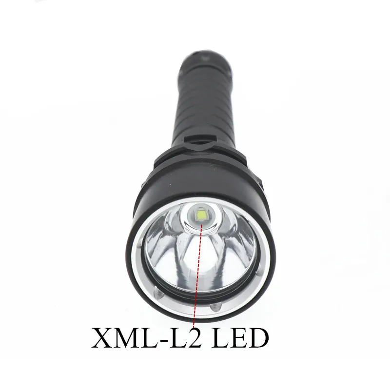 Подводное освещение для дайвинга, фонарь, XML-L2, светодиодный фонарик, 100 м, водонепроницаемый фонарь для дайвинга