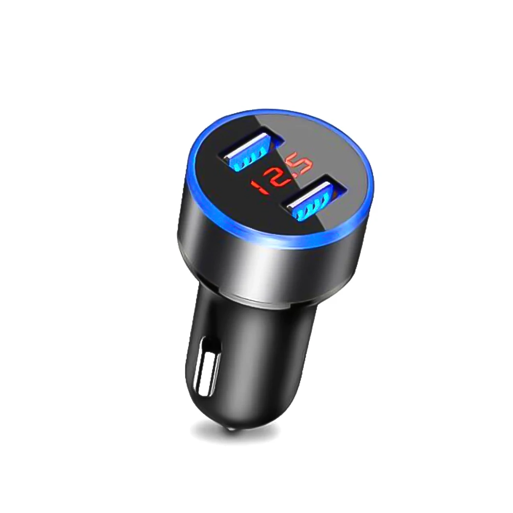 Автомобильное зарядное устройство Kebidu с двумя USB-портами 3 1 А 12-24 В прикуриватель 2