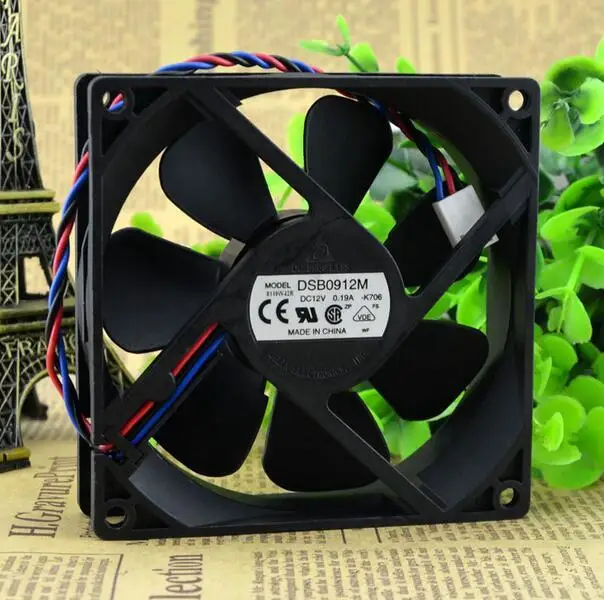 Оптовая продажа Delta 9025 AC/DC 12V 0.19A 9 см DSB0912M 3-жильный немой Мощность компьютер