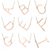 26 english alphabet chain hangers popular in europe america for men fashion gold color hyperbolic jewelry dropshipping