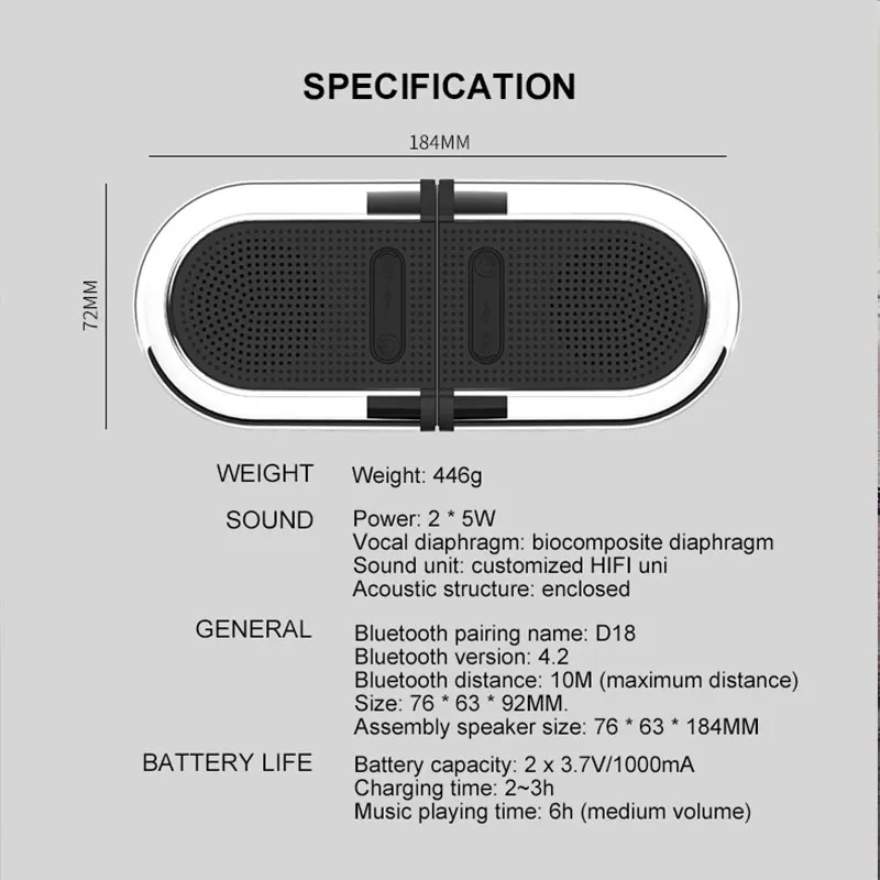 Магнит Bluetooth 4 2 динамик s с микрофоном прозрачный домашний стерео объемный HiFi
