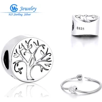 family tree charm pendant 925 sterling silver for christmas diy for women fasnion jewelry gift findings missangas gw t108h10