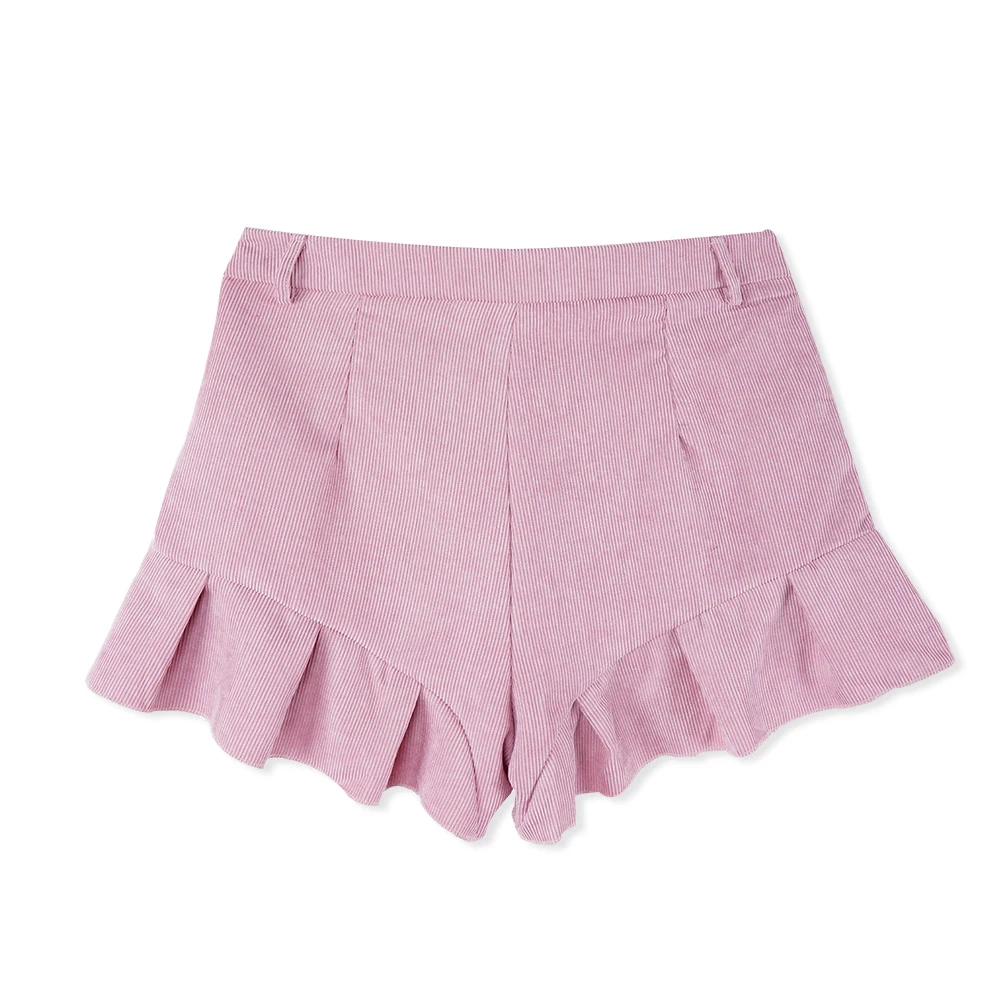 Летние модные вельветовые женские шорты с высокой талией уличные повседневные