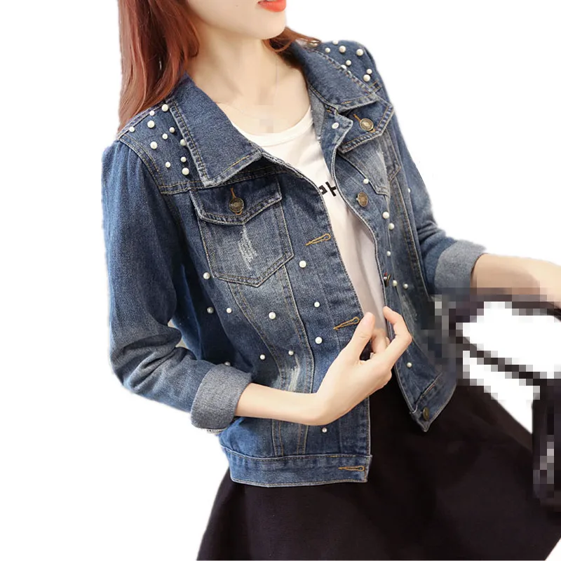 B2559 2020 new plus-size women's fashion spring wear short long-sleeve denim jacket coat cheap wholesale |