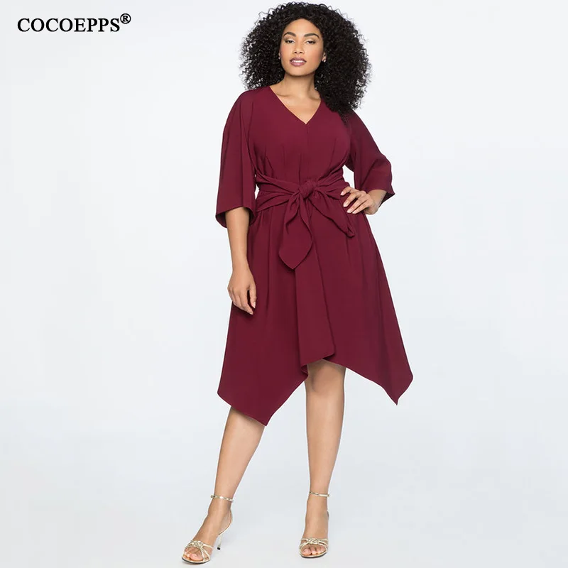 4XL 5XL 2019 женское платье большого размера Сезон осень женский большой размер