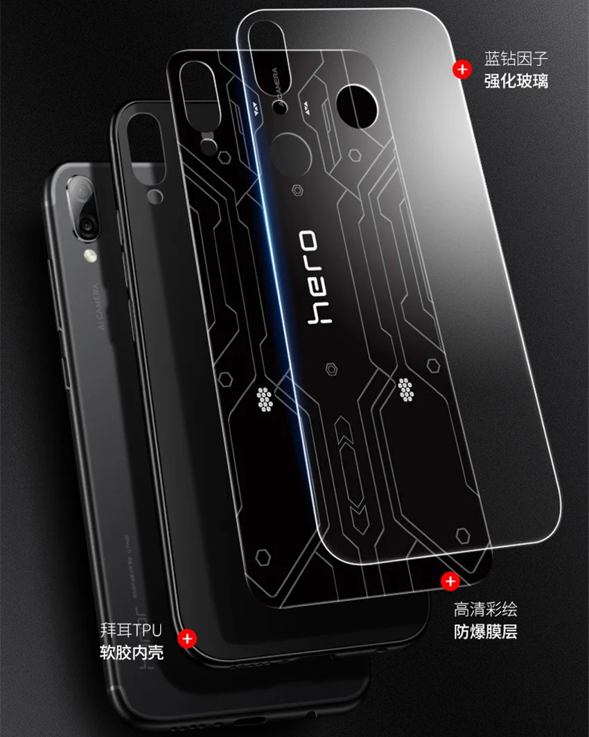 Aixuan стеклянный чехол для Xiaomi Redmi note 7, чехол из закаленного стекла, силиконовый защитный чехол для Redmi Note 7 pro, чехлы