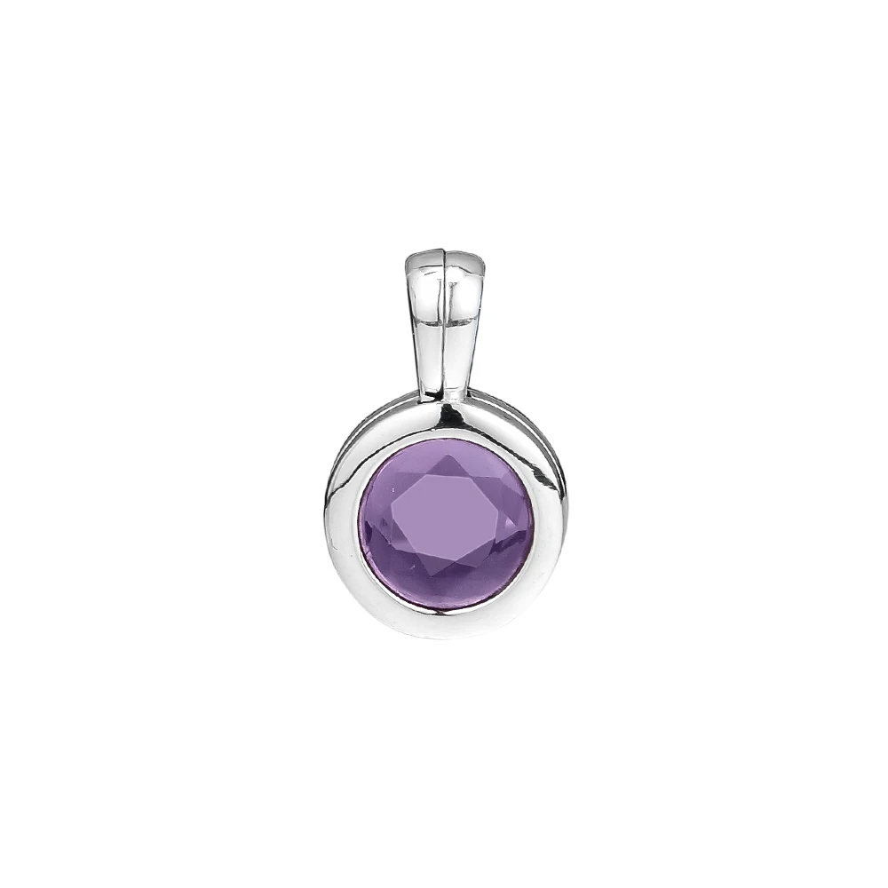 

CKK Purple Faceted Locket Beads Charms 925 Sterling Silver Jewelry Fits Original Bracelet Necklace Kralen Berloque Perles