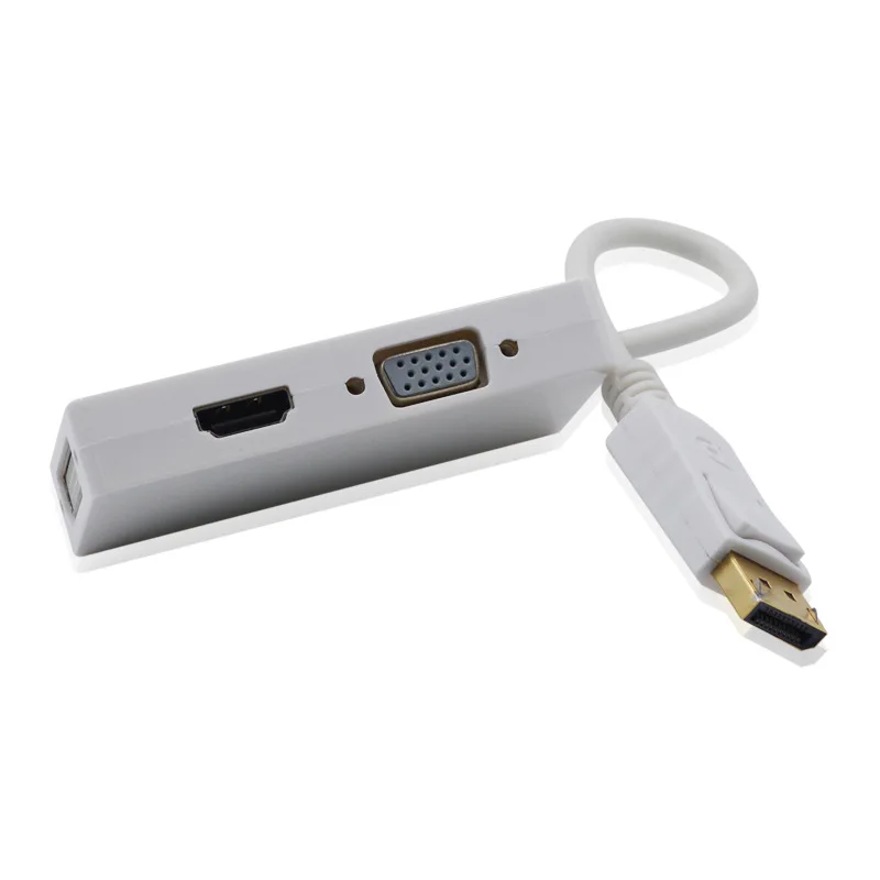 DP к DVI/HDMI/VGA тройной VGA HDMI DVI конвертер коммутатор|vga switcher|switcher vgadp to vga |