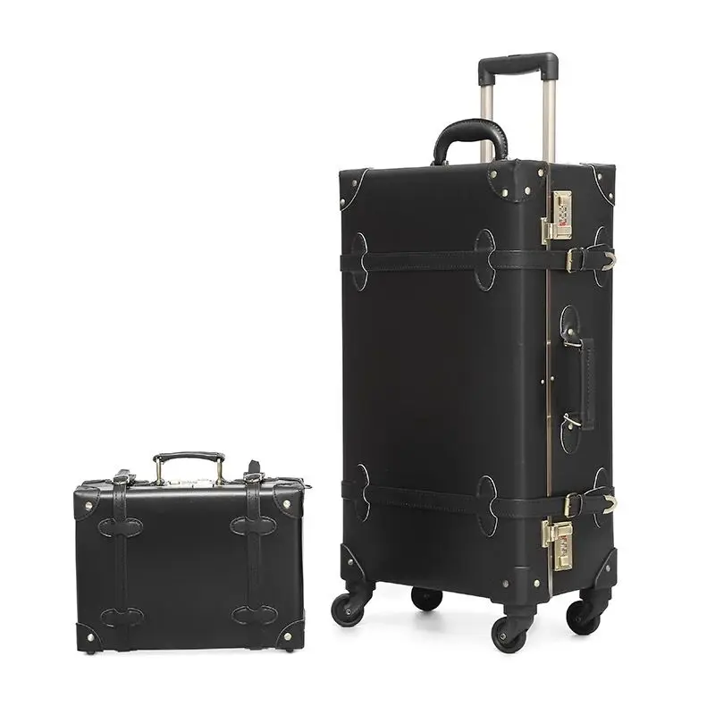 20 &quot22&quot 24 &quotдюймов PU кожаные чемоданы на колесиках и дорожные сумки valise cabine valiz