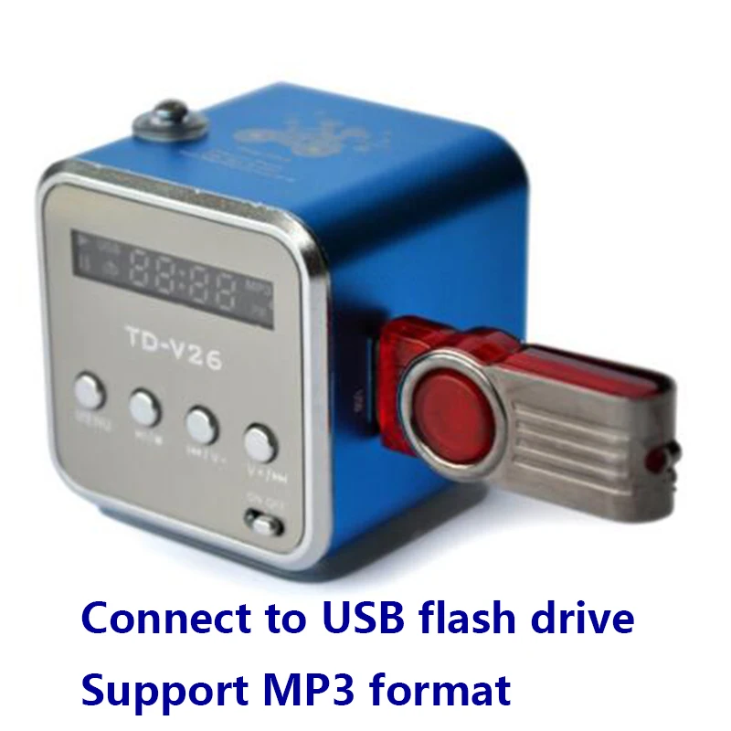 Портативный цифровой динамик fm радио приемник мини MP3 музыкальный плеер