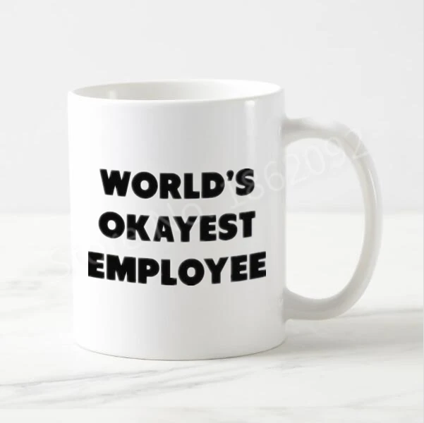 Новинка миры Okayest сотрудника Кофе кружка забавные лучший сотрудник чайные чашки