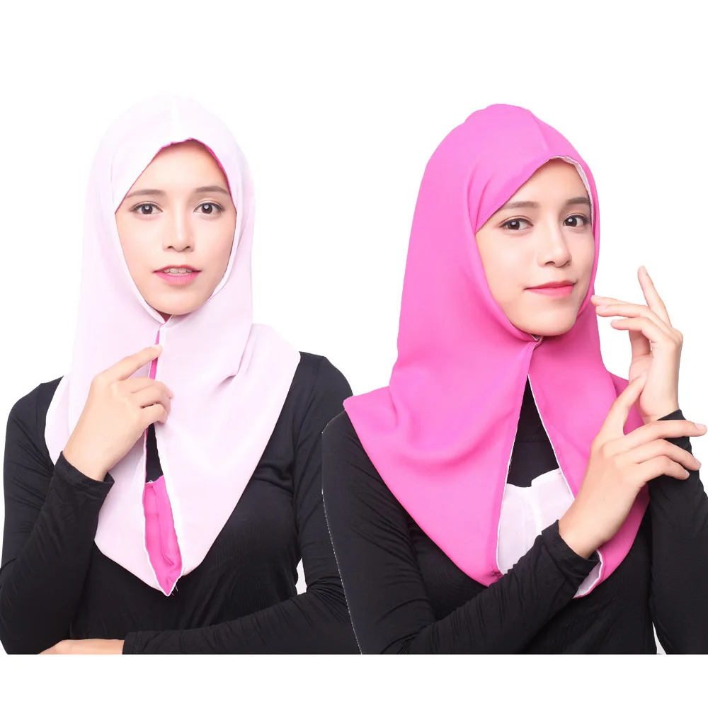 Новинка 2016 мусульманский женский шарф шифоновый хиджаб головной убор 2 вида