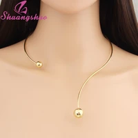 shuangshuo 2020 new fashion simple torques collar necklace for women personality women collar necklaces maxi chokers