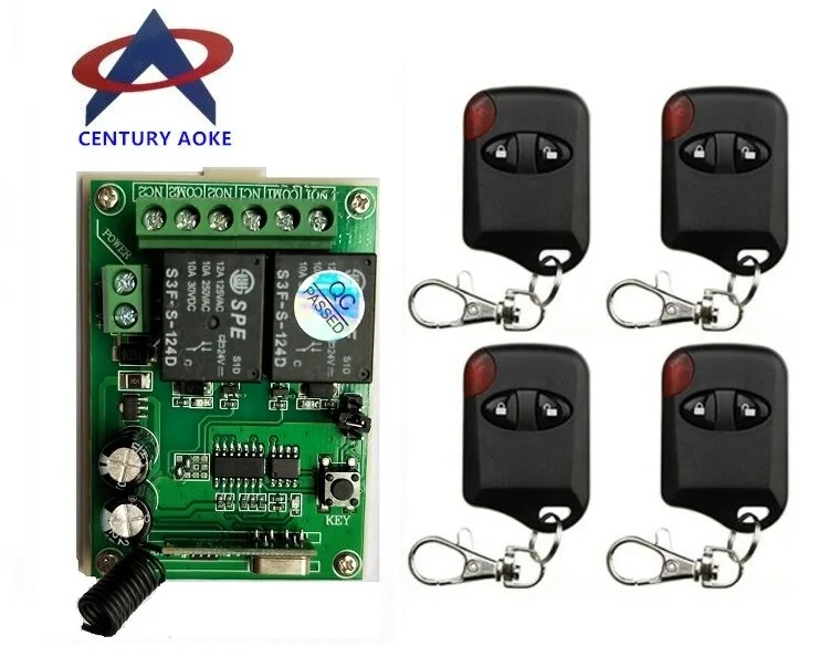 Беспроводной радиоприемник teleswitch 2 передатчик и приемник канала DC24V RF|universal gate remote