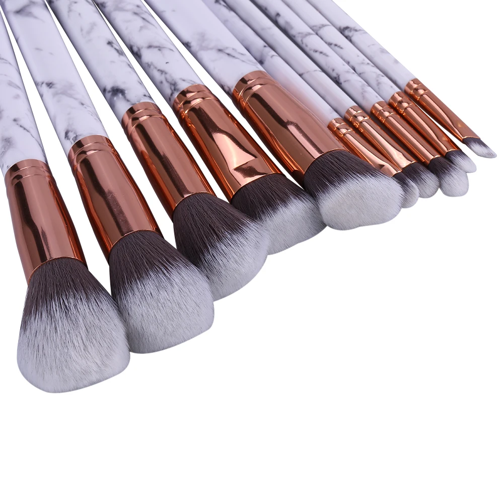10 шт. Pro Мрамор косметическая пудра для век губ кисти набор|brush set|lip brusheyeshadow brush set |