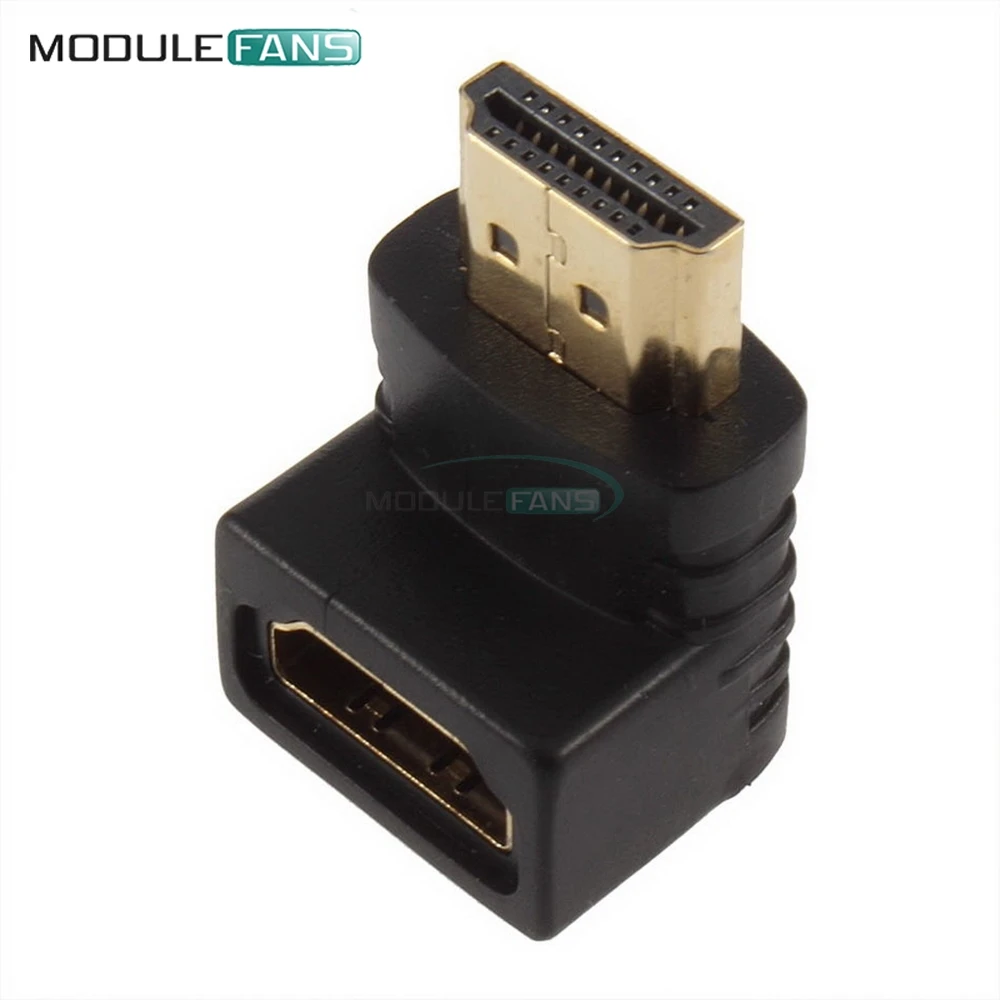 Для HDMI-совместимого штекера для кабеля с женской резьбой под углом адаптера HDTV