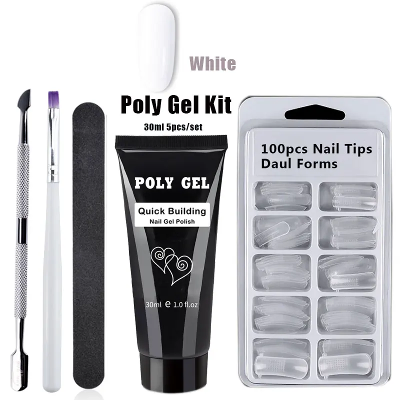 30 г Polygel комплект продлить гель Советы Кисть инструмент для маникюра Поддельные