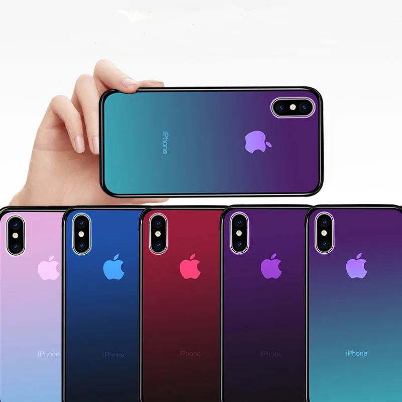 Чехол из закаленного стекла для Apple iPhone XS Max XR X|Бамперы| |