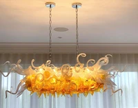 hot sale custom hand blown glass crystal chandelier lighting led hanging chandelier light fixtures