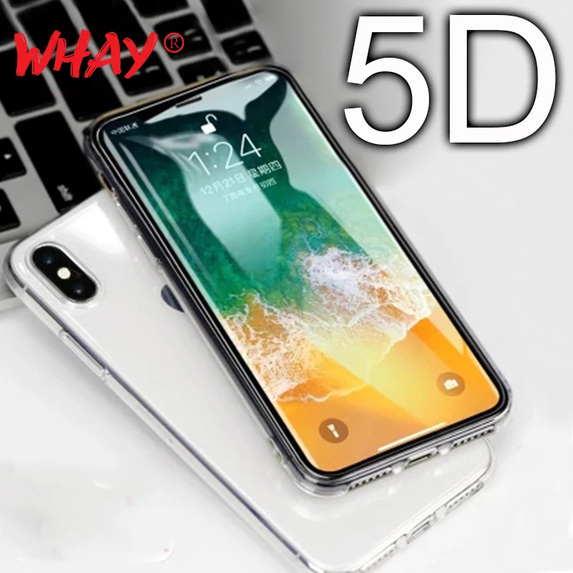Защитное стекло для iPhone X защитное Flim полное покрытие краев изогнутое 6 6S 7 8 Plus