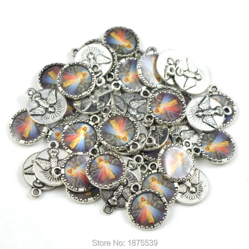 Модный католический маленький металлический кулон с Иисусом мерциолом