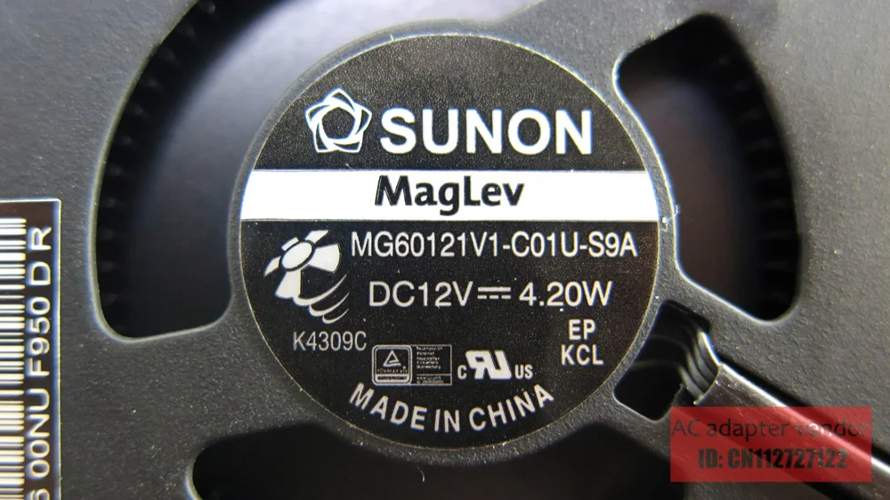 

Brand new FOR Apple SUNON MG60121V1-C01U-S9A DC12V 4.20E fan
