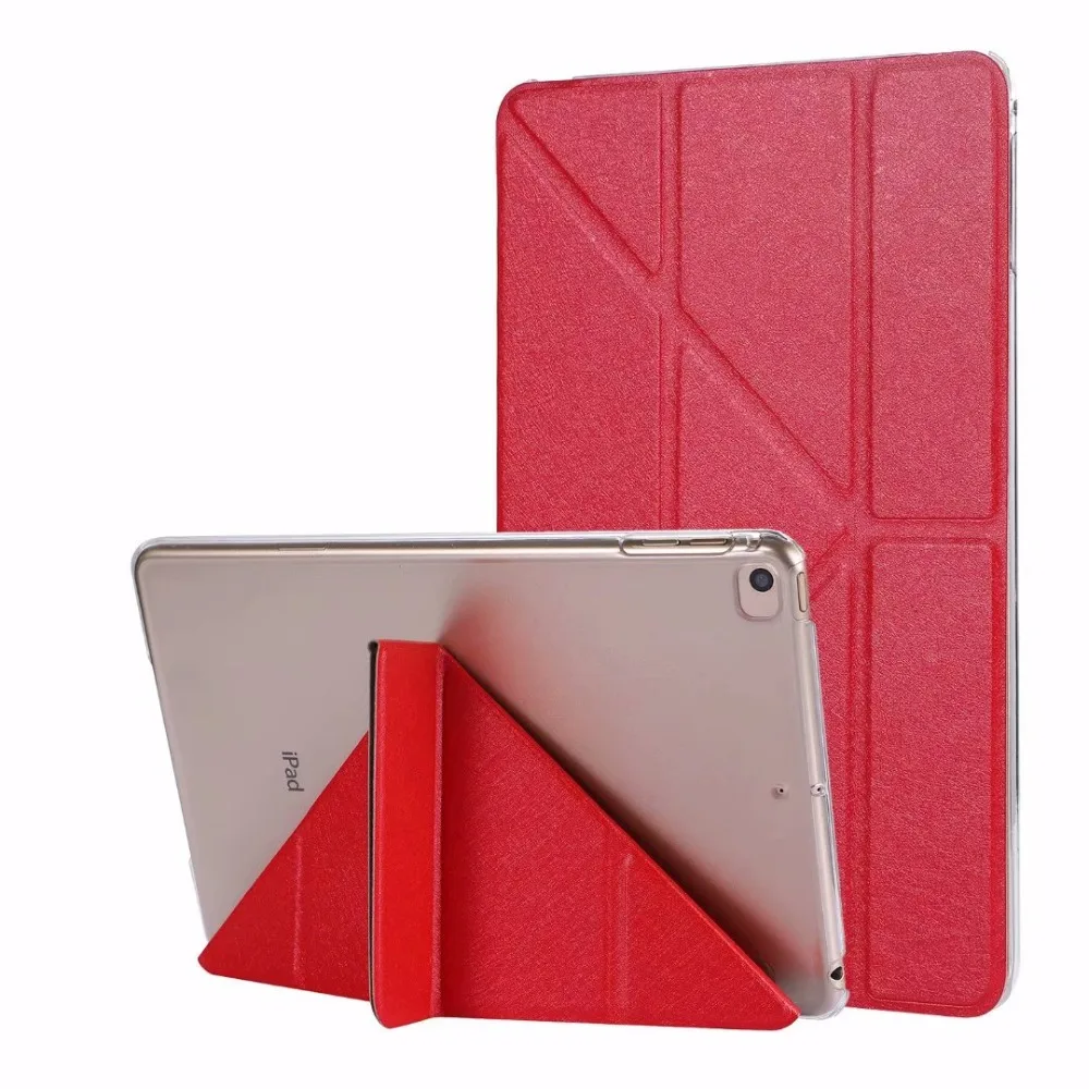 Прозрачный кожаный чехол-книжка с шелковой деформацией для apple ipad mini 1 2 3 4 5 20