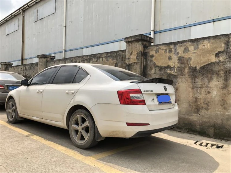 Используется для Skoda Octavia спойлер год Глянцевая углеродное волокно/FRP заднее крыло R стиль спойлер, аксессуары