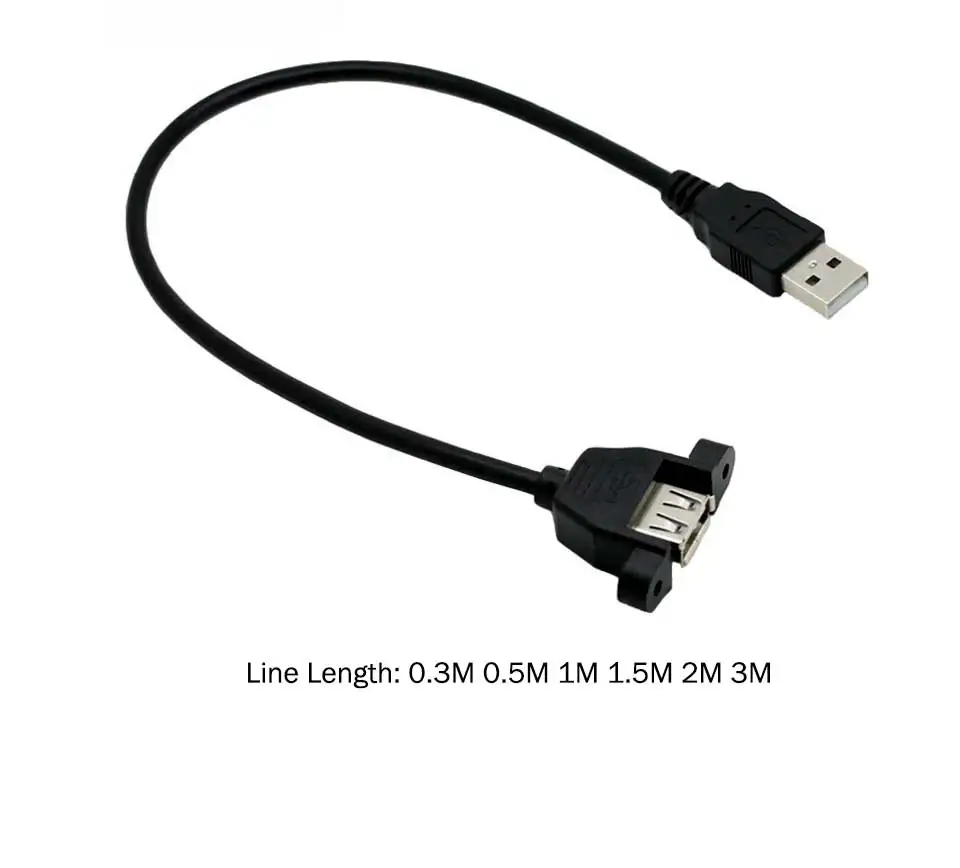 USB 2,0 удлинитель с ушками USB удлинитель может быть зафиксирован с винтовым отверстием чехол перегородка 30 50 100 150 200 300 см Новинка