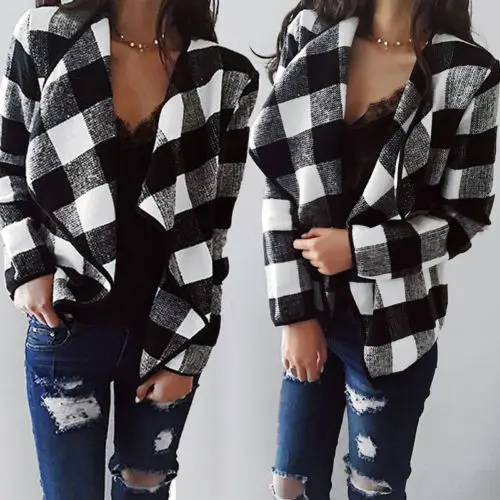 Для женщин Дамская мода Новый стиль с длинным рукавом пальто свободного кроя