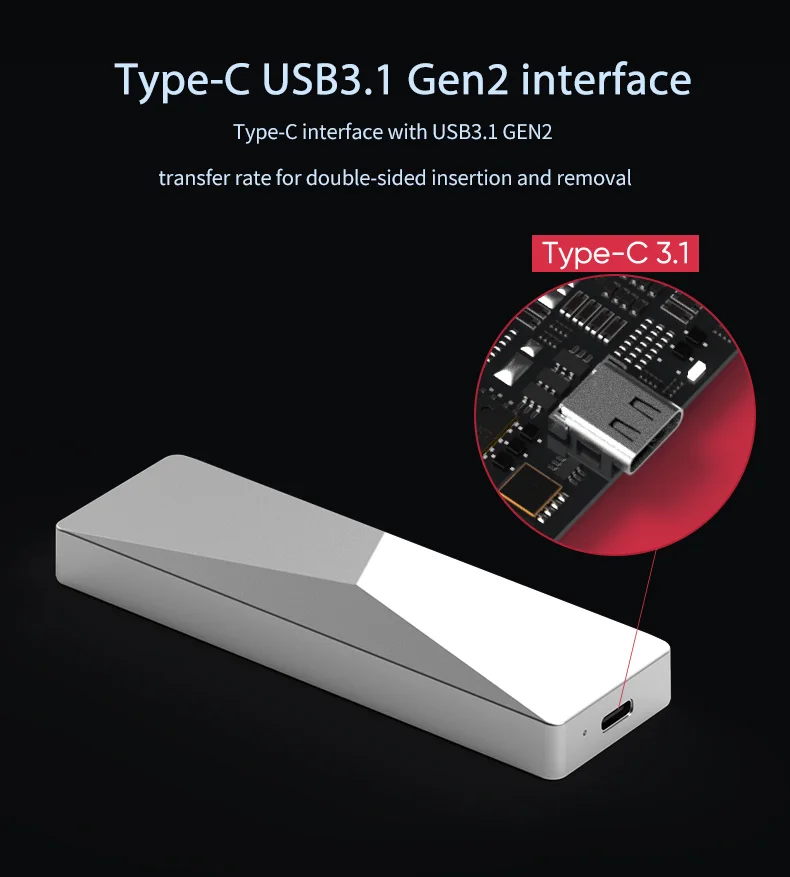 Blueendless портативный ssd жесткий диск Корпус usb 3,1 type c к M.2 NVMe PCIE msata корпус жесткого диска алюминиевый корпус ssd