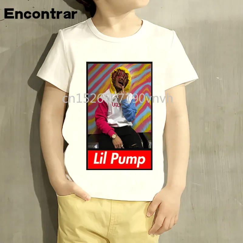 Футболка для маленьких мальчиков и девочек с музыкальным дизайном Lil Pump Singer