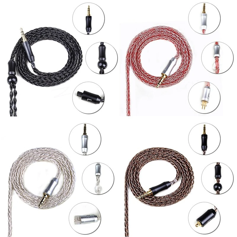 FDBRO 2019 Новый 3 5 мм посеребренный кабель для наушников MMCX SE846 UE900 IE80 IE8I IE8 A2DC E40 E50 IM03