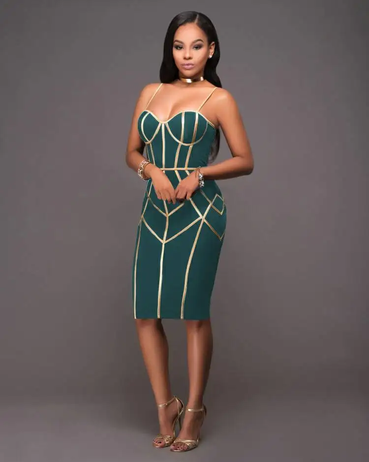 New Years Eve Dress Red Green Black White Bandage Bodycon Panel Cocktail Party Sexy Dresses Woman Night Club Wear | Женская одежда