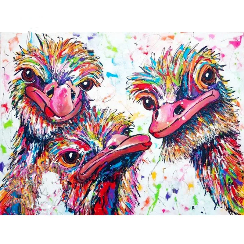 

5D DIY Diamond Painting Abstract Colored Painting Owl Cross Stitch Home Decorative Wall Stickers Diamond Embroidery