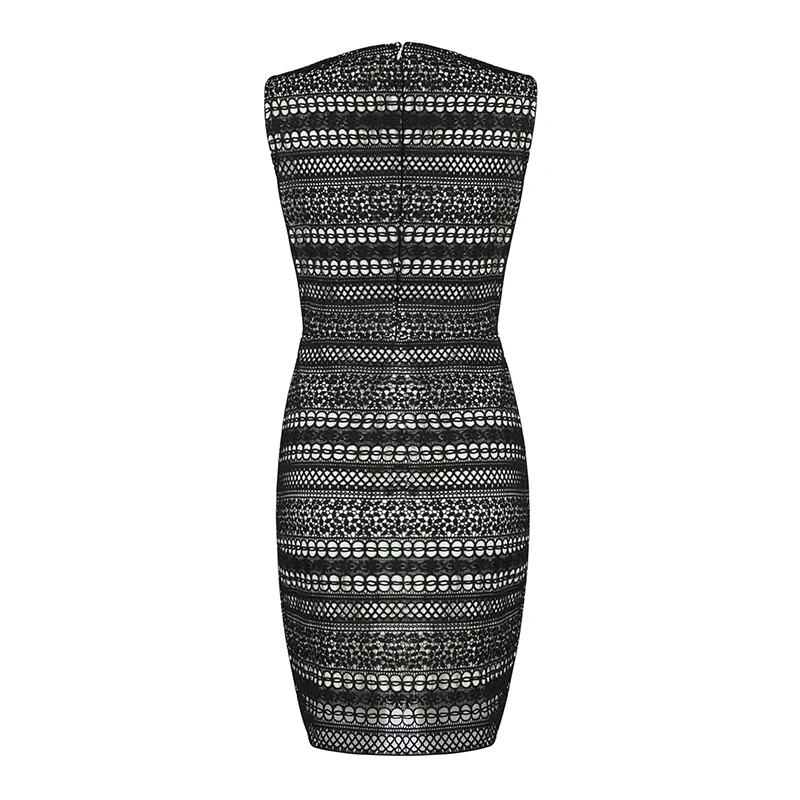 Sexy Women V-Neck Sleeveless Bodycon lace dress party bow on waist fashion Bandage stretch top quality drop shipping HL686 | Женская
