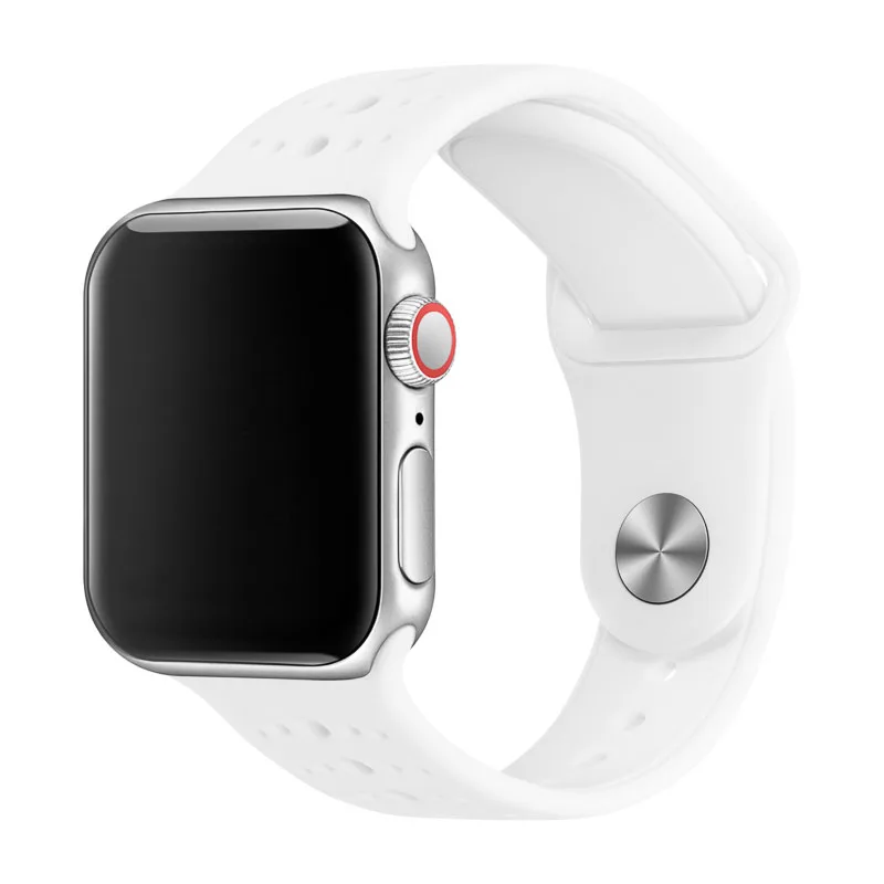 Ремешок для наручных часов Apple Watch 38 мм 40 мм 42 44 мм замена мягкий силиконовый ремешок совместим для наручных часов IWatch серии 4/3/2/1 81002 - Цвет ремешка: 7