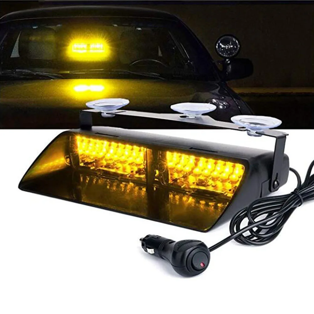 DC 12V Car Truck Emergency Flasher Dash Strobe Warning Light Daytime Running Flash LED Police Lights 16 LEDs 18 Flashing Modes | Автомобили