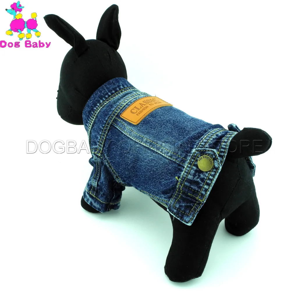 DOGBABY/джинсовое пальто для собак куртка сезон весна-осень однотонная домашних