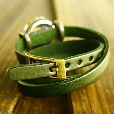 Часы наручные мужские и женские кварцевые с ремешком из натуральной кожи 6