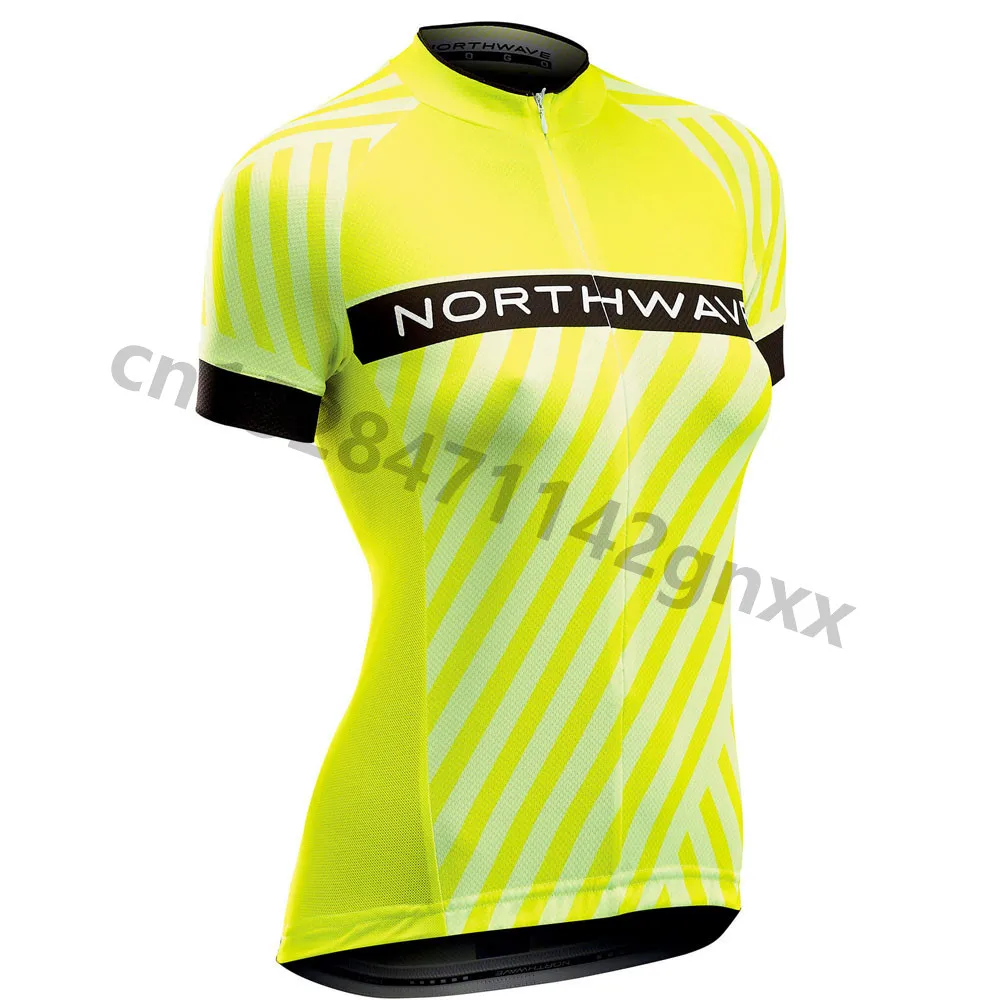 Новинка, бренд Northwave NW, велосипедная майка pro team, Женский комплект с коротким рукавом, дышащий, mtb, велосипед, нагрудник, шорты, Майо, ropa ciclismo mujer - Цвет: 15